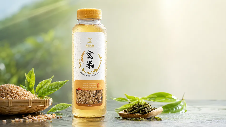 Brown Rice Green Tea 500ml OEM Genmaicha bottled tea with roasted rice and green tea premium product hero image