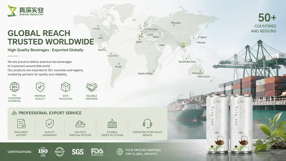 Global export canned white tea manufacturer shipping worldwide