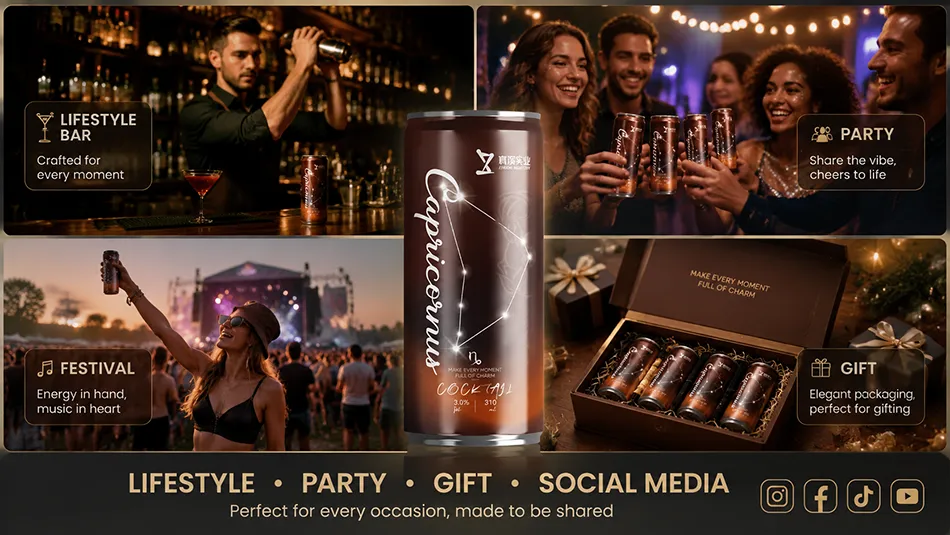 Ready to Drink Zodiac Cocktail for Parties Bars Festivals and Lifestyle Brands
