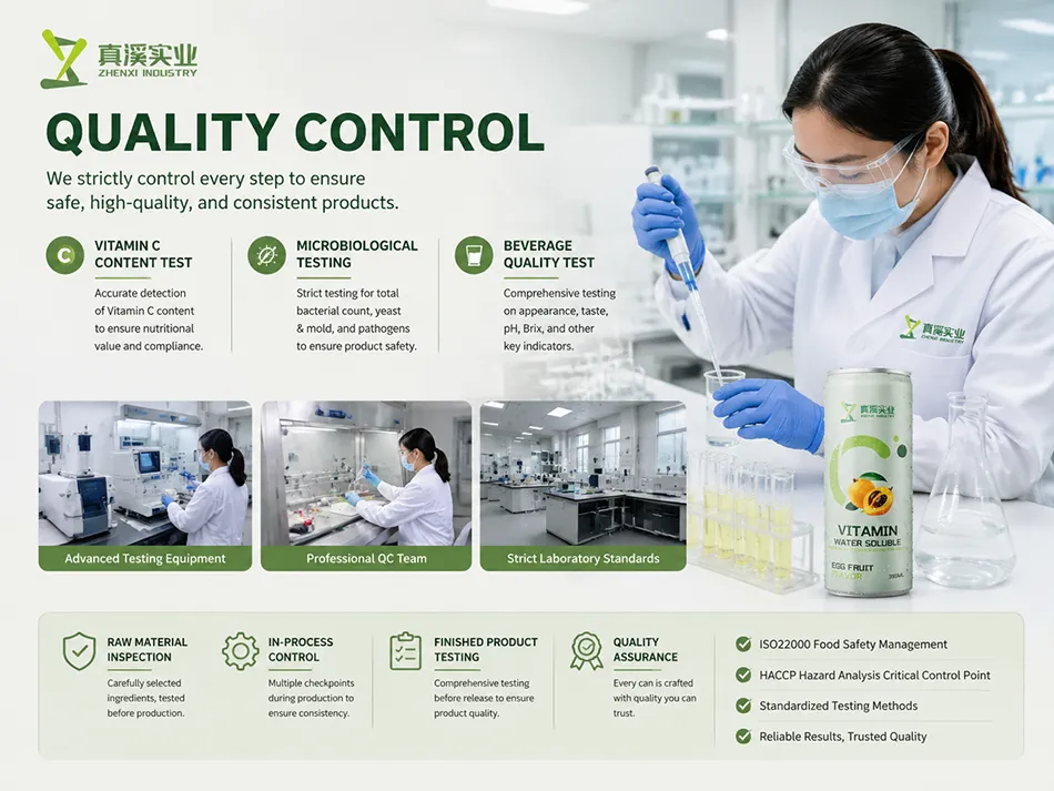 Quality inspection laboratory for Canistel Flavor Vitamin C Drink manufacturing