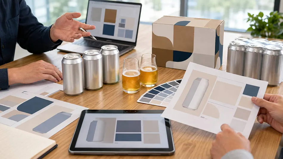 Private label beer ODM sample packaging and first order planning