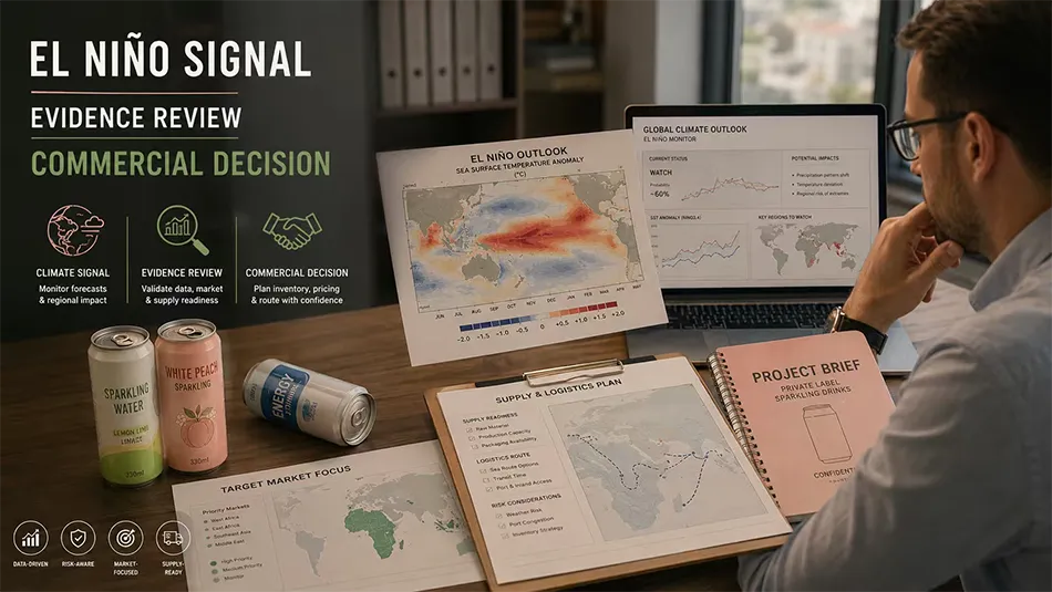 El Niño drought signal and responsible beverage distribution planning