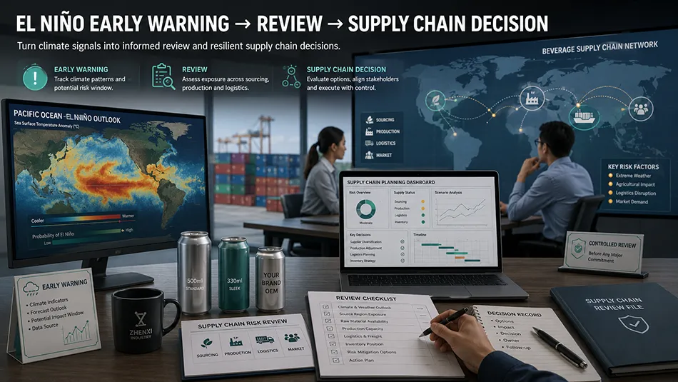 El Niño early warning for beverage supply chain planning