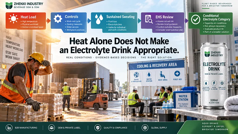 Workplace heat stress and electrolyte category review framework