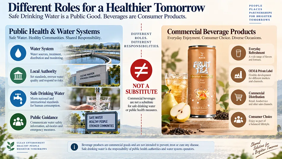 Safe drinking water as a public-health control rather than a beverage attribute