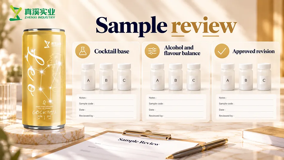 Leo cocktail sample review comparing cocktail base, alcohol and flavour balance, and the approved revision