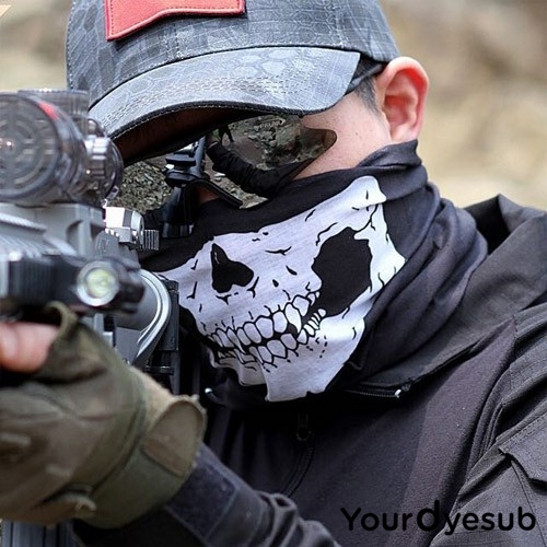 Green beard skull neck gaiters Face Cover Summer for Dust Protection Balaclava for Cycling, Mountain climbing,yourdyesub.com