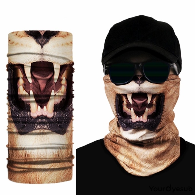 Tiger design Balaclava Outdoor Motor Head Face Tube Scarf Neck Cover Gaiter,yourdyesub.com