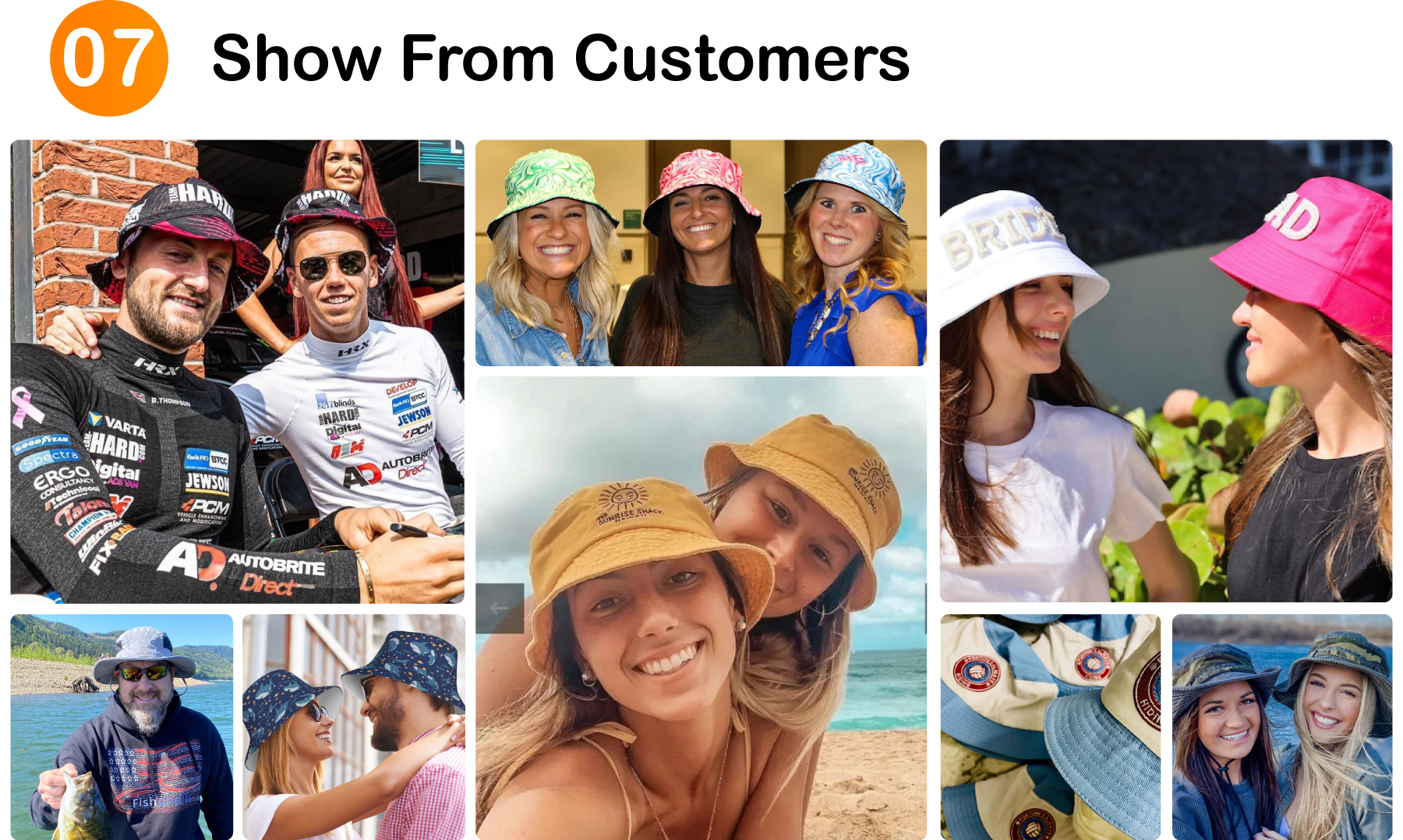 Custom Bucket Hats Show From Customers