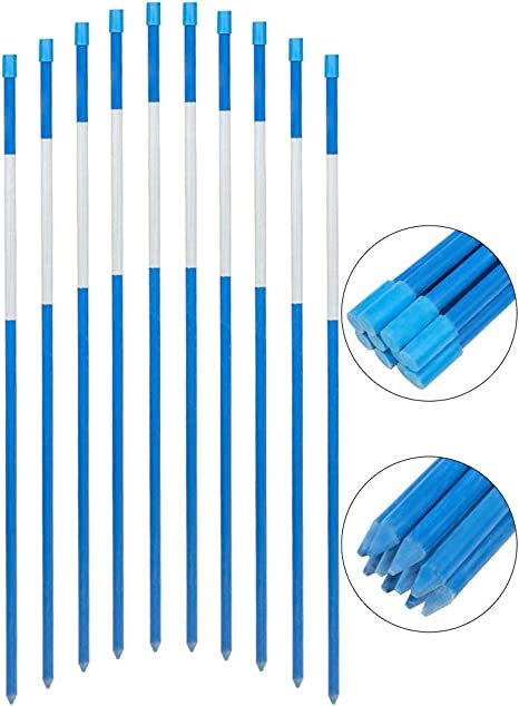 32" Length - BLUE Reflective - (3/8” diameter)