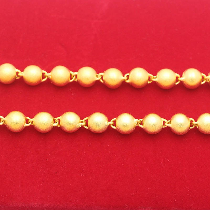 EK 134 Sandblasted Beads Men's Necklace