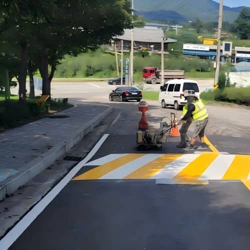 yellow thermoplastic road marking paint in Tanzania