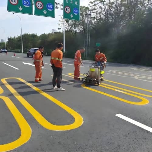 pintura termoplástica para señalización vial amarilla
