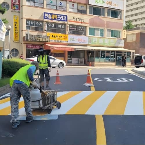peinture thermoplastique pour marquage routier jaune
