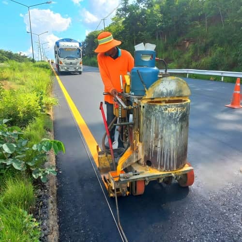 yellow thermoplastic road marking paint in the Democratic Republic of the Congo