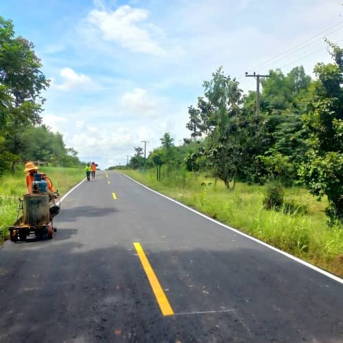 yellow thermoplastic road marking piant in Malaysia