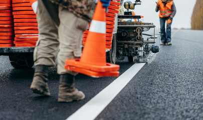 road marking paint example