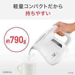 T-fal 特福 Aprecia Lock Control 電熱水壺 KO8601J0 0.8L 白色|8段溫度設定|保溫功能|防傾倒鎖定