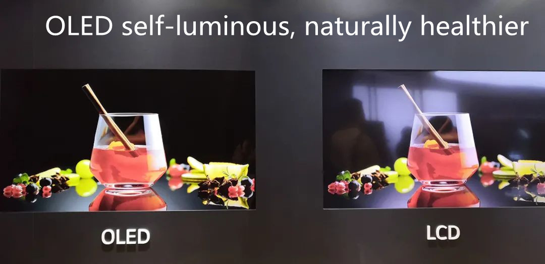 OLED self-luminous, naturally healthier