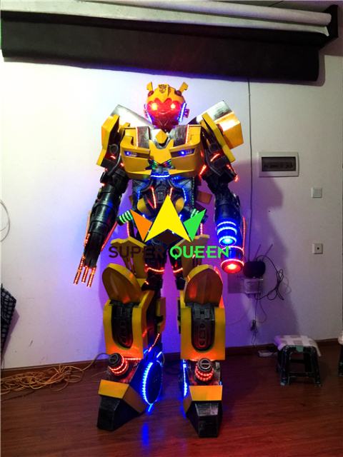 2023 Cosplay Led Lights Robot Costume for Night Club Transformer Bumblebee Costume