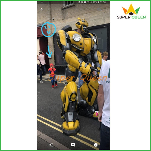 Top Design 2.7M Tall Transformer Bumblebee Costume for Adults