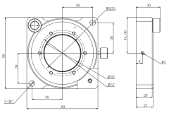 LDTSH-50MC Customize OEM Precision Shaft Design Manual Rotary Positioning Stage Platform Dimension 50mm Load Capacity 0.4kg