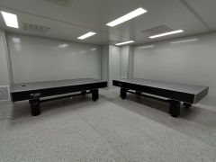 POT-P Solid rubber vibration isolation optical table size optional with casters