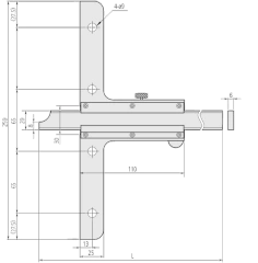 Vernier Depth Gauge 0-600mm, 0,02mm, Fine adjustment 527-104