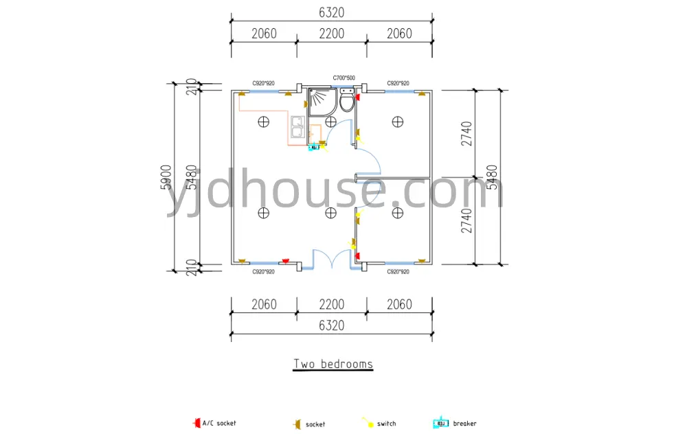 container house floor plan electrical drawing and plumbing drawing