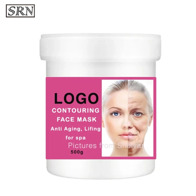 OEM Professional Spa Salon Reduce Wrinkles Neck Stretch Marks Peptide Contouring Powder Mask Younger Contour Mask