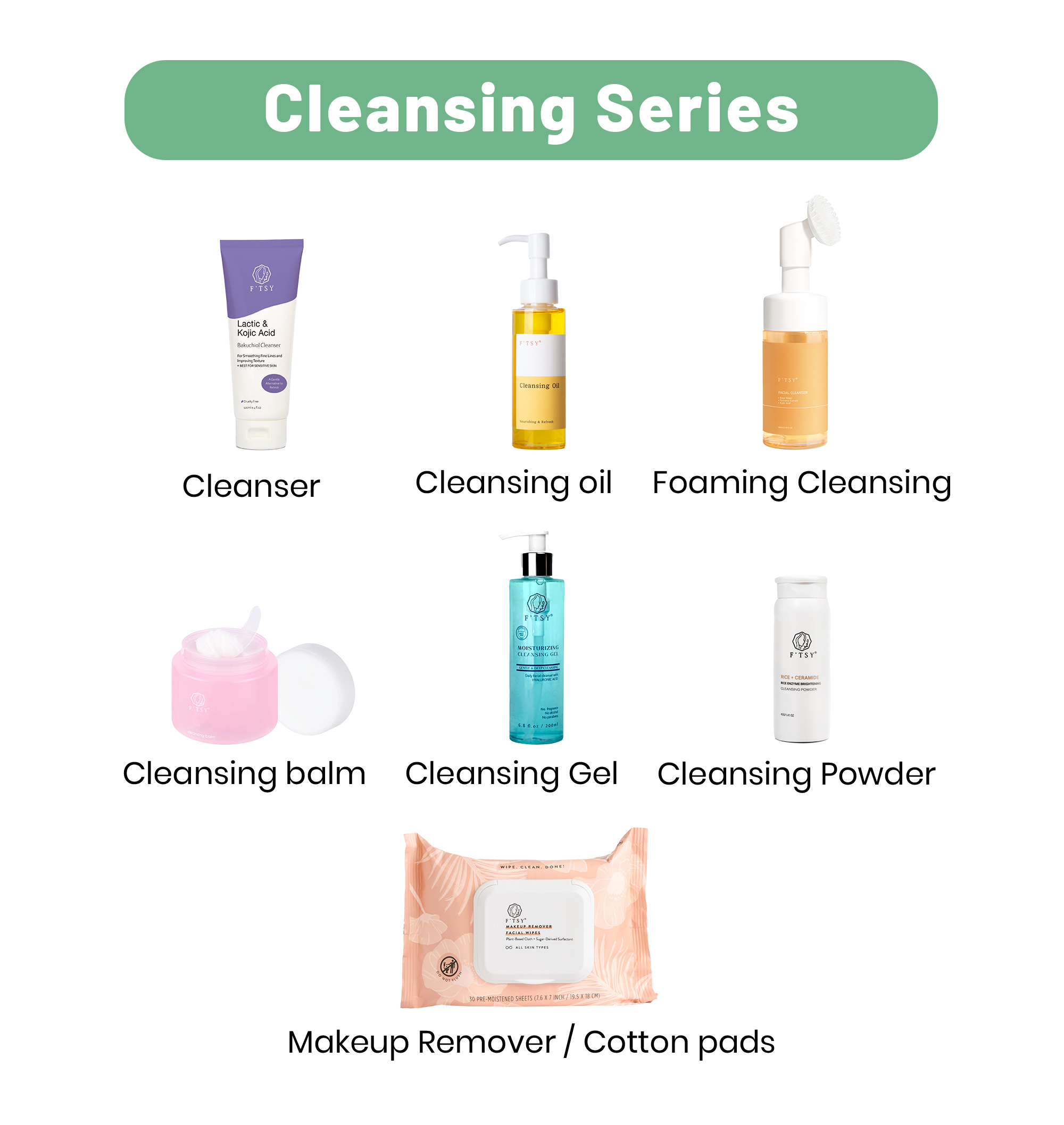 At SHIRUONI, we specialize in OEM & private label cleanser products, offering a complete customization service for various cleanser types, including: Facial cleansers (cream-based, gel, foam) Cleansing oils Cleansing foams & gels Enzyme cleansing powders Makeup remover pads & balms We support full customization of skincare efficacy (hydrating, brightening, anti-acne, exfoliating, soothing, etc.), texture and format, key ingredients (Amino Acids, Hyaluronic Acid, BHA, botanical extracts), and fragrance options. You can also tailor packaging types (pump bottles, tubes, sachets, jars) and add your custom logo and design to suit your brand image. We support small to large batch orders, ensuring flexibility and high quality for your market needs.