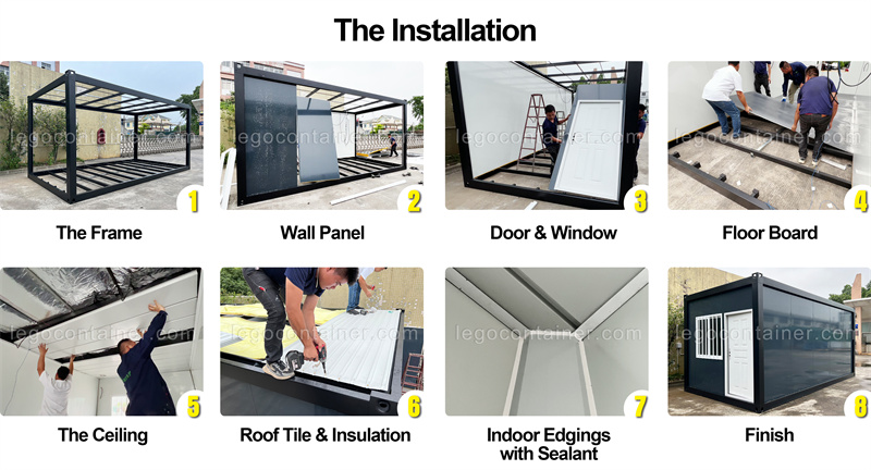 How to install the detachable container house