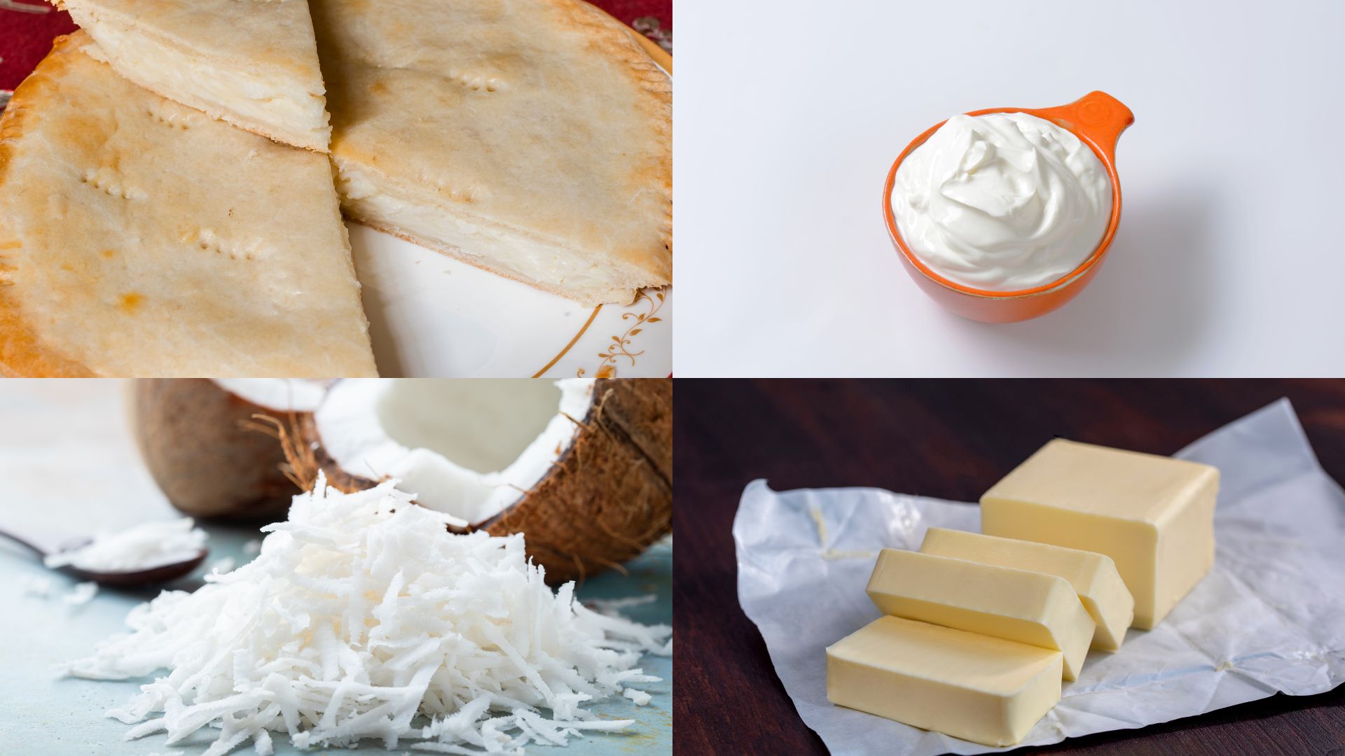 ingredients for coconut cream pie