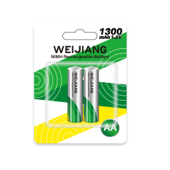 4 park Customized AA Solar Batteries 1300mAh NiMH AA Rechargeable Battery Cells