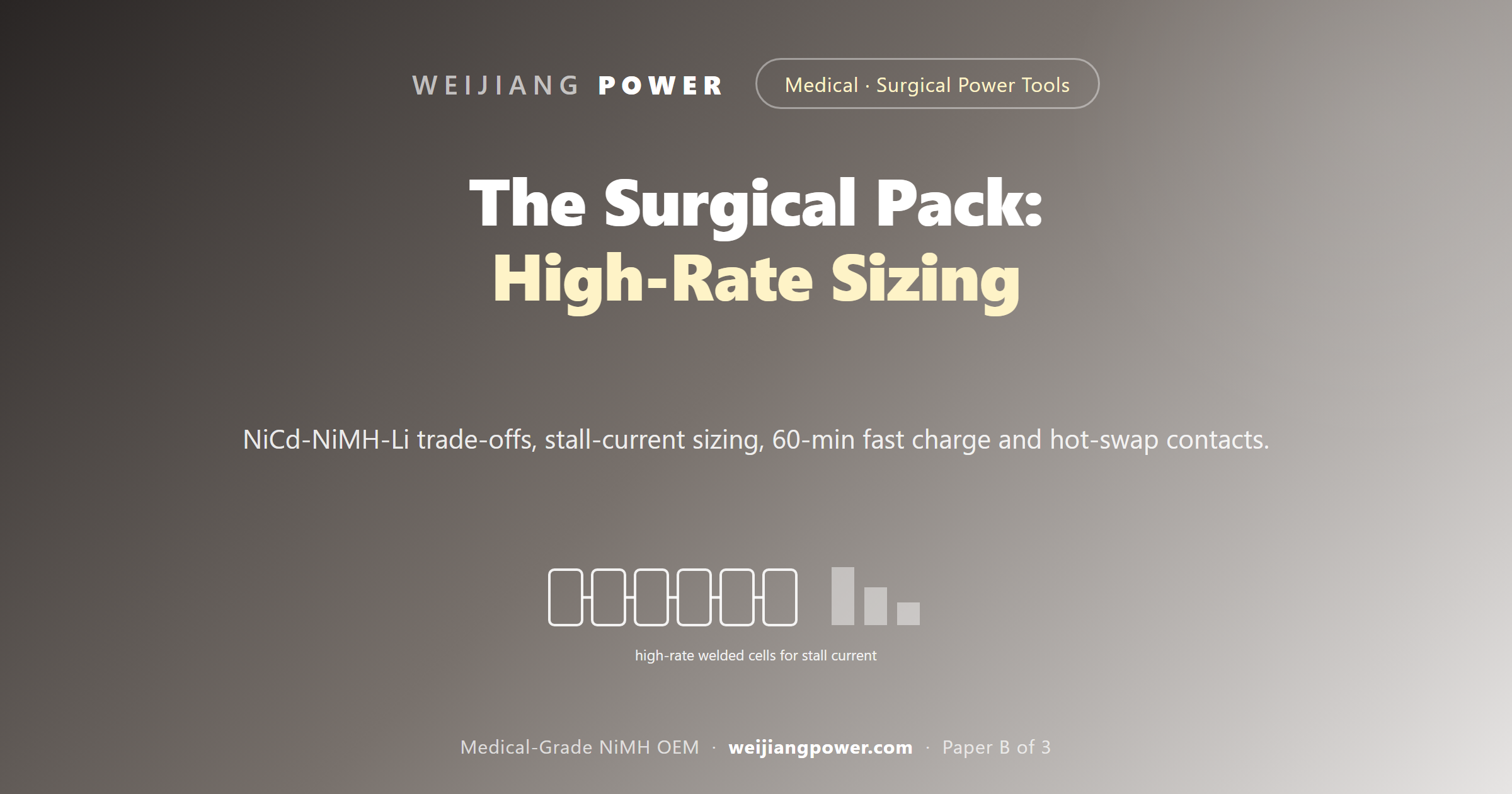 surgical power tool battery selection high-rate NiMH lithium pack design