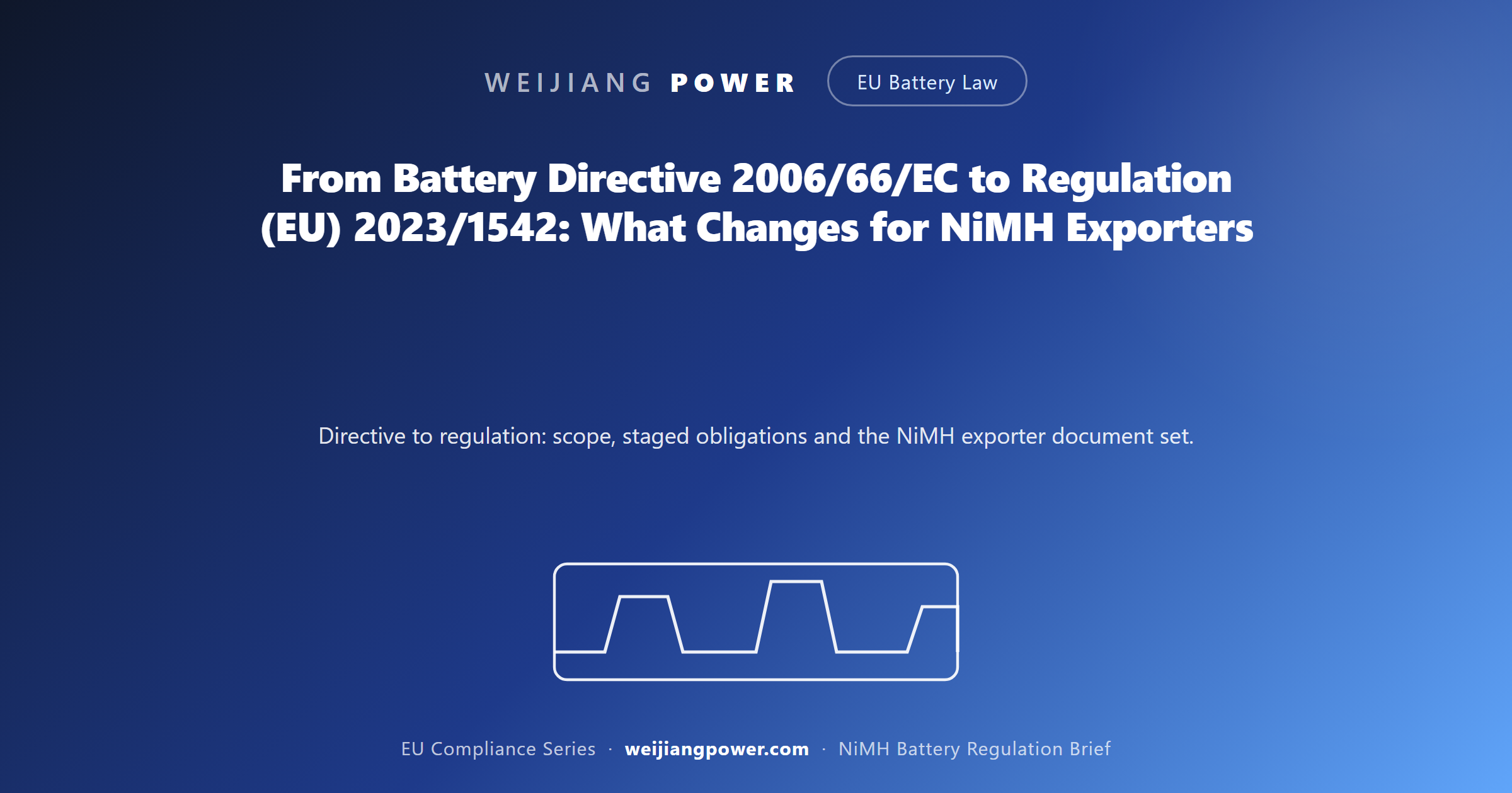 transition from EU Battery Directive 2006/66/EC to Regulation 2023/1542 for NiMH exporters