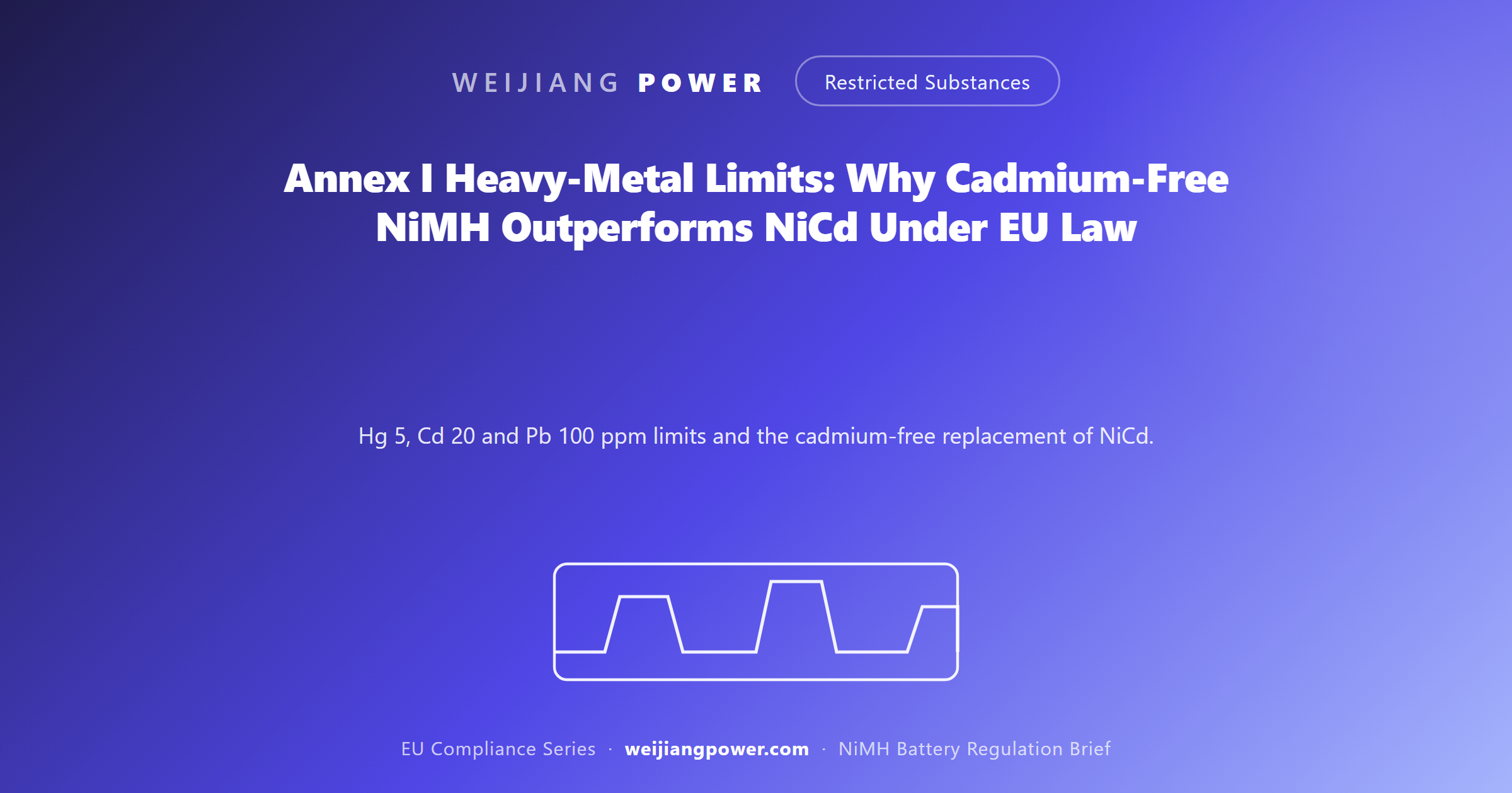 Annex I heavy metal limits and cadmium-free NiMH advantage over NiCd under EU law