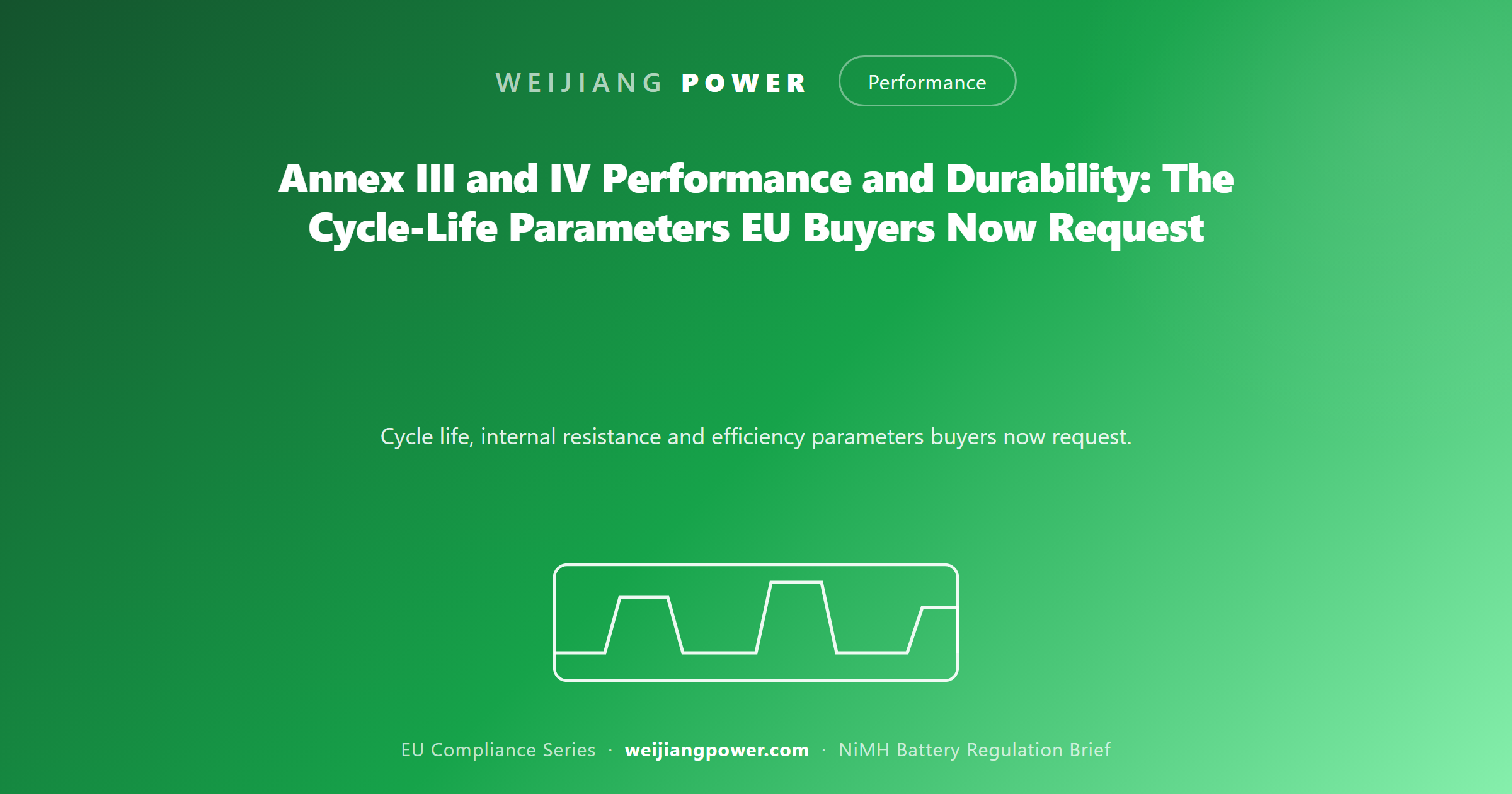 Annex III and IV performance and durability parameters for NiMH batteries