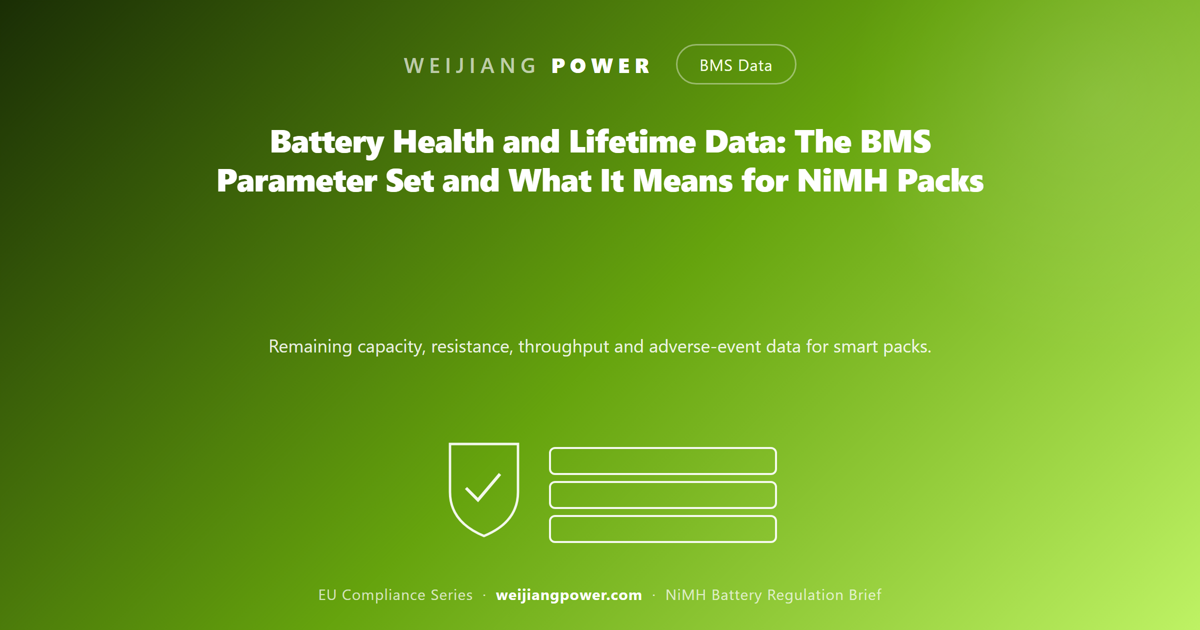 battery management system state of health and lifetime data parameters under EU rules