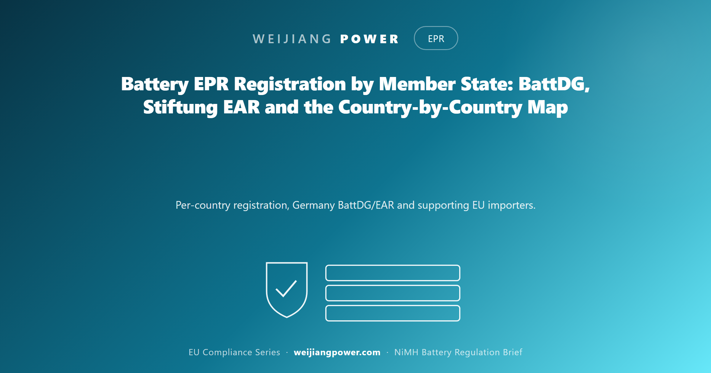 регистрация EPR батарей по государствам-членам, Германия BattDG Stiftung EAR карта