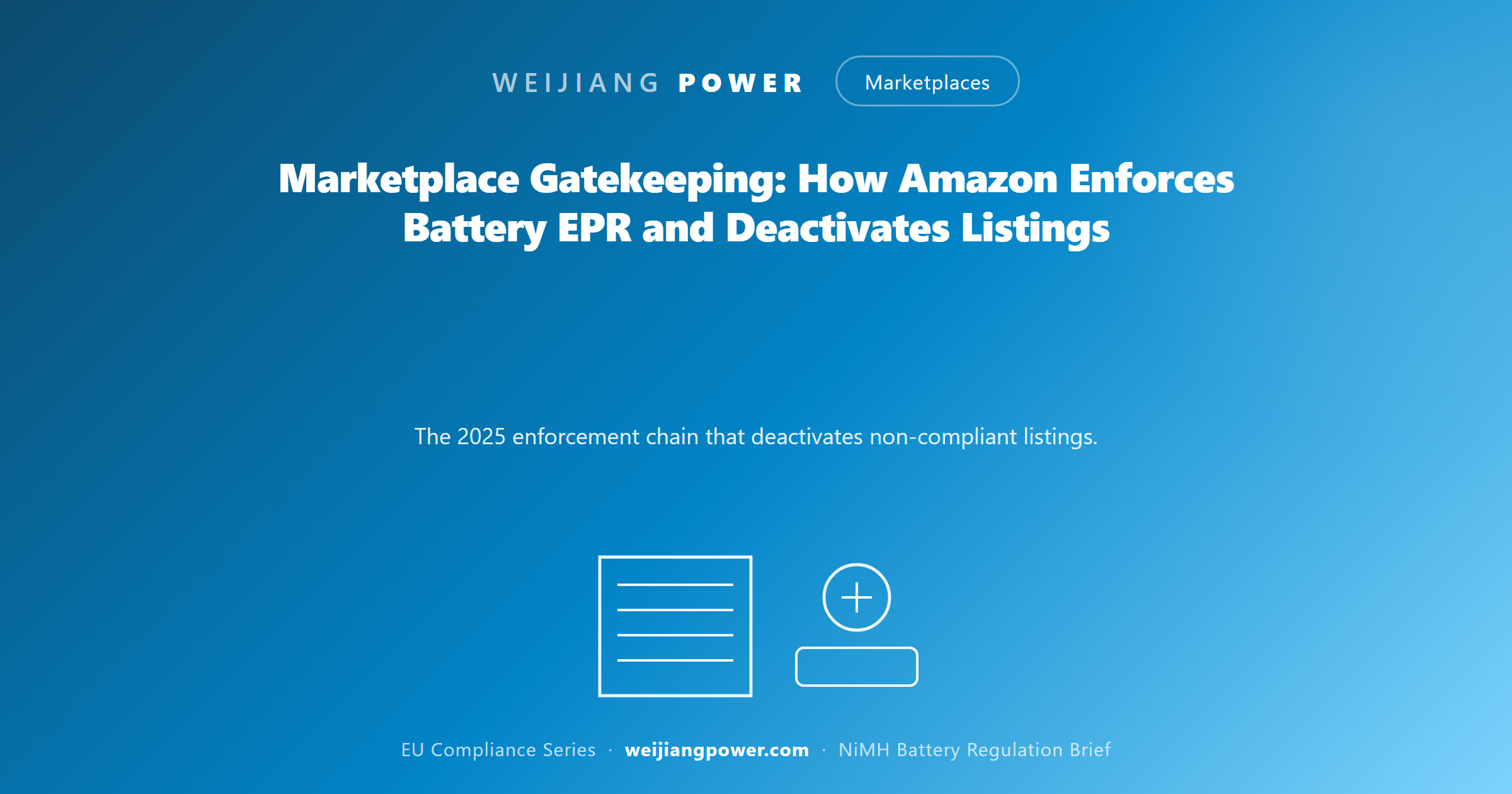 Online-Marktplatz-Durchsetzung der Batterie-EPR-Registrierung und Listing-Deaktivierung