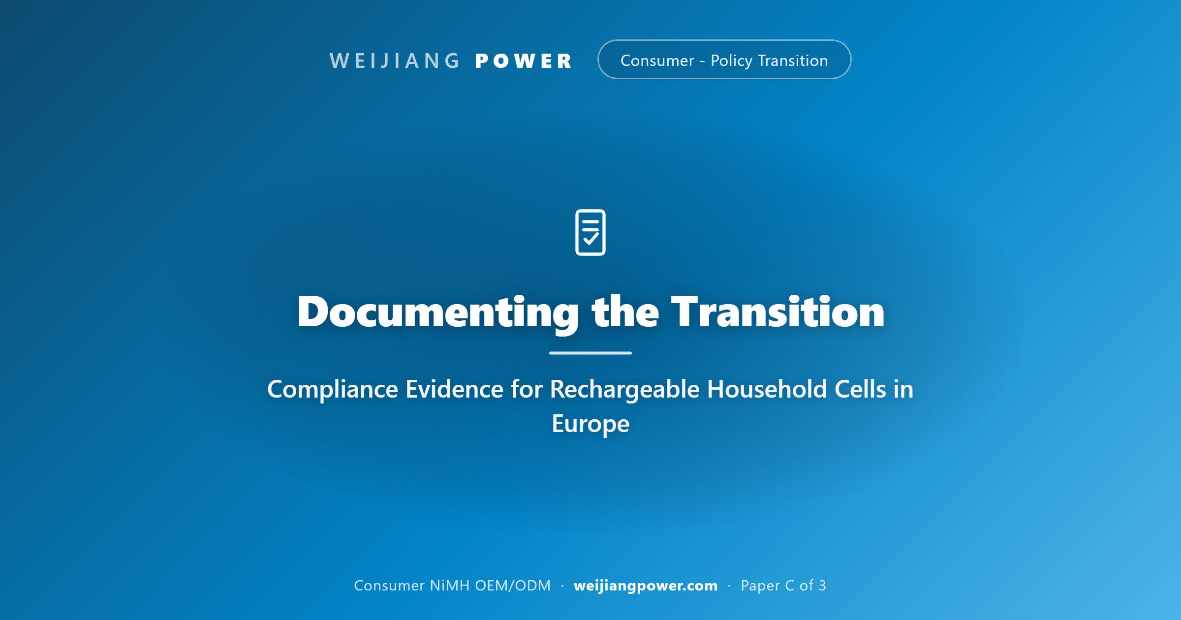 compliance evidence dossier EU rechargeable NiMH AA AAA cells CE IEC 61951-2 IEC 62133-1 labels battery passport