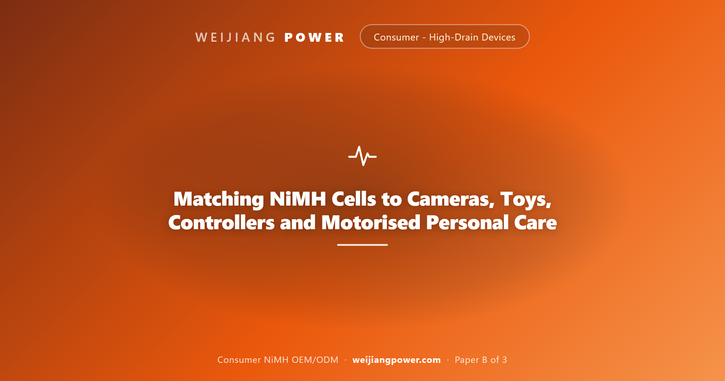 matching NiMH cells to high drain household devices camera toy controller toothbrush shaver current profile selection
