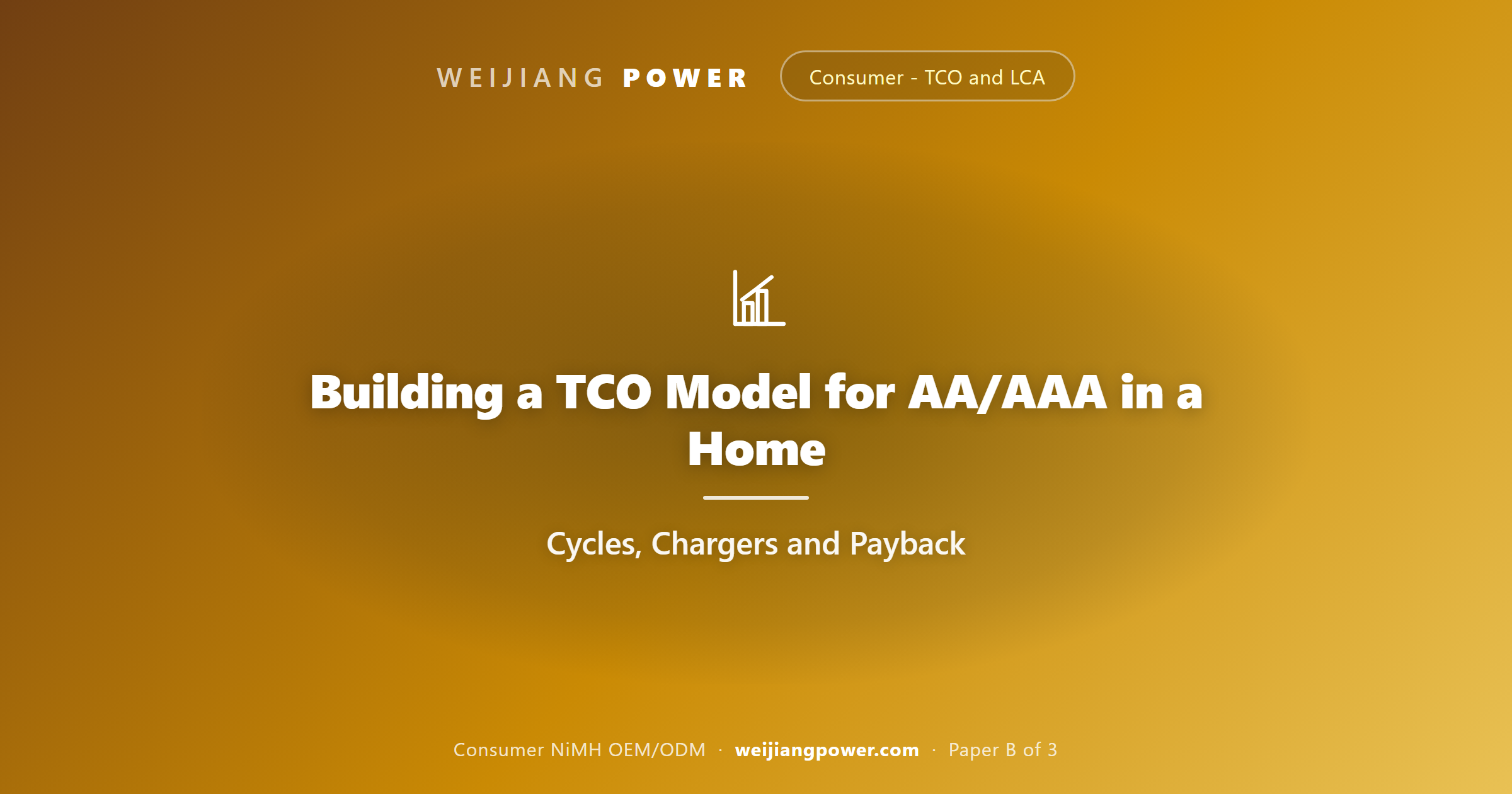 total cost of ownership TCO model NiMH rechargeable AA AAA versus alkaline payback spreadsheet chart