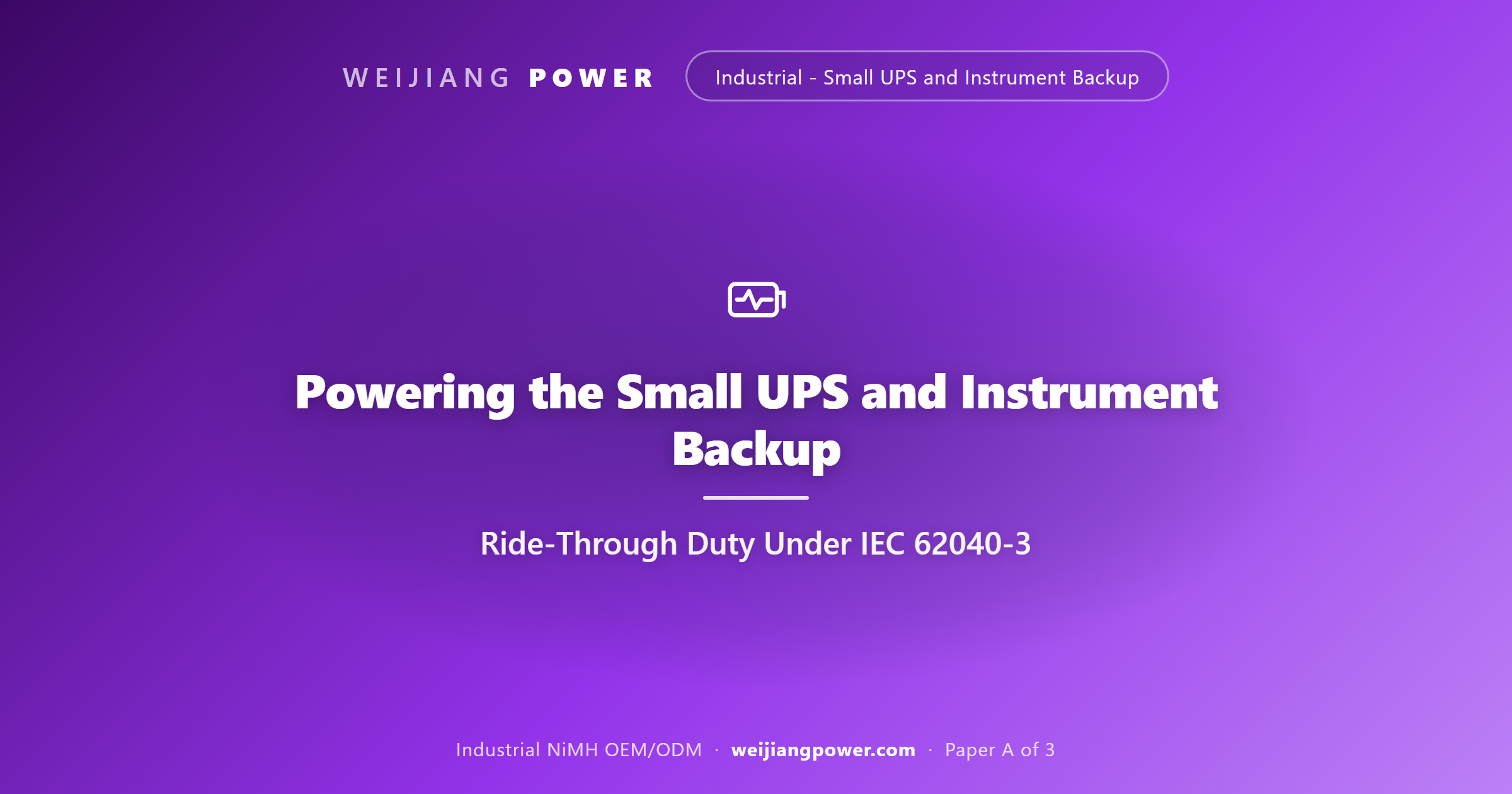 small UPS instrument backup battery ride through IEC 62040-3 VFD VI VFI topology transfer