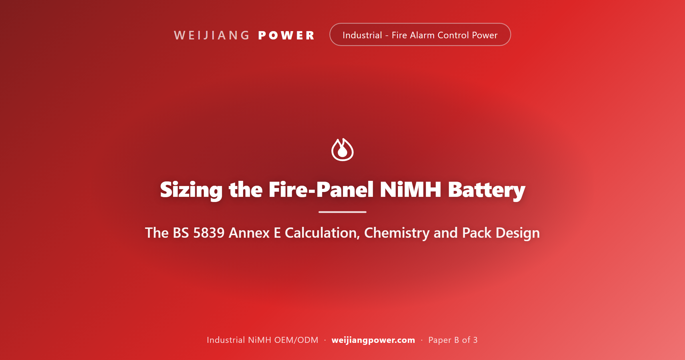 sizing NiMH fire alarm control panel battery BS 5839 annex E energy budget 24 volt derating