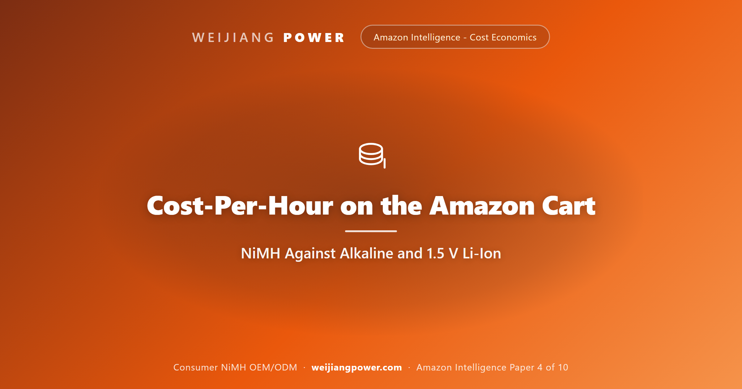 Academic cover modelling cost-per-hour and break-even between NiMH, alkaline and lithium AA