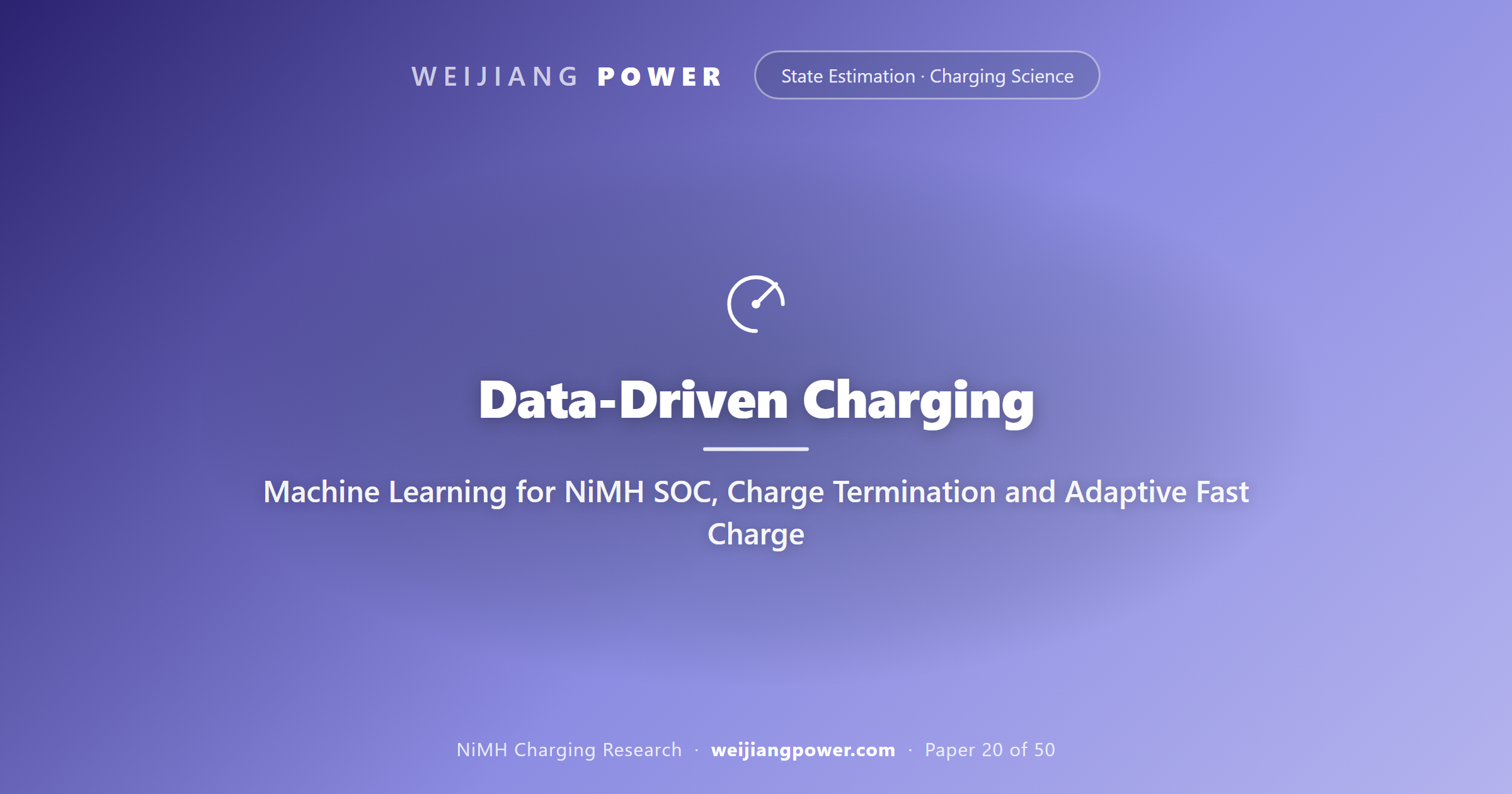 Data-Driven Charging: Machine Learning for NiMH SOC, Charge Termination and Adaptive Fast Charge