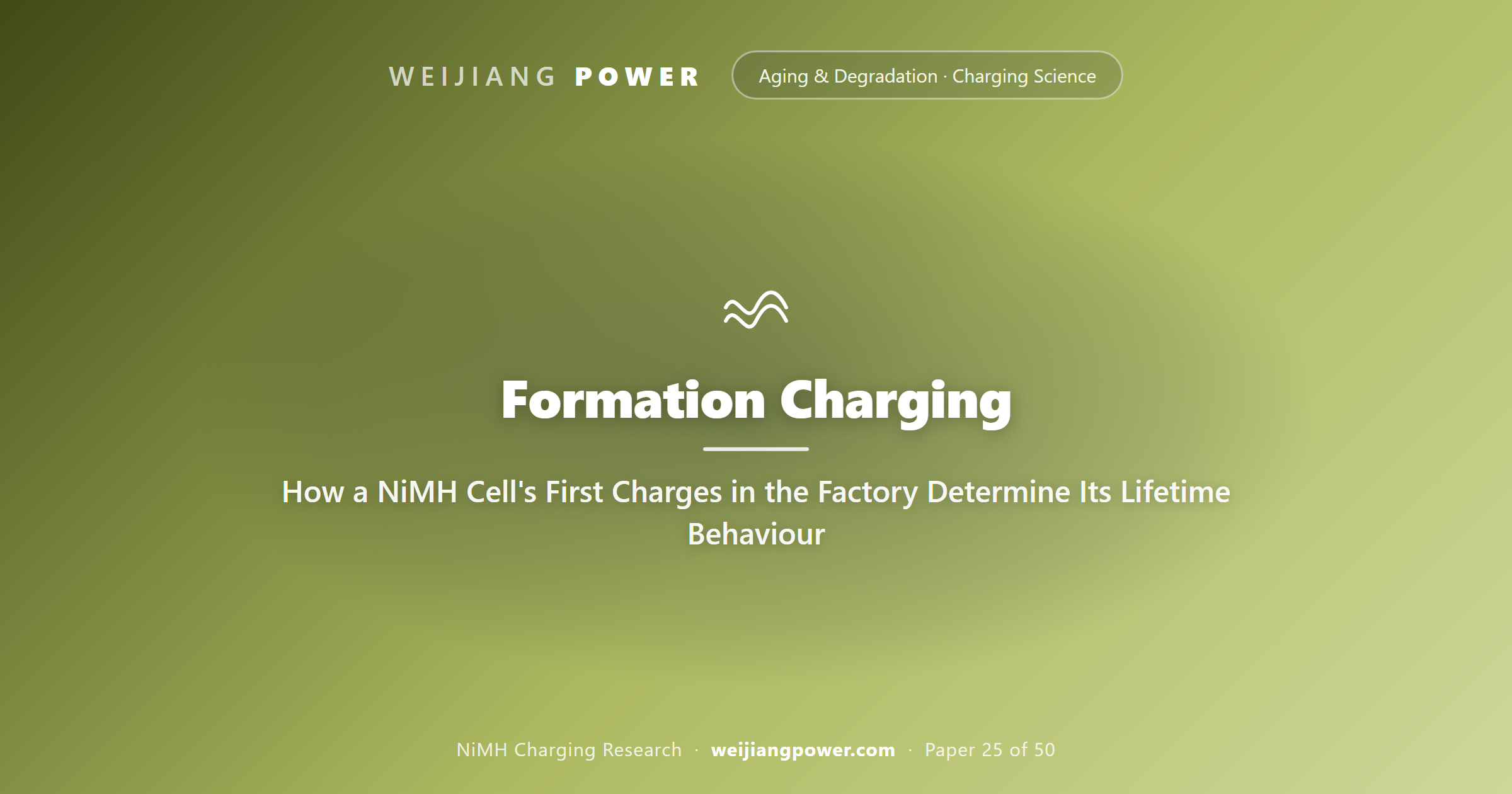 Formation Charging: How a NiMH Cell's First Charges in the Factory Determine Its Lifetime Behaviour