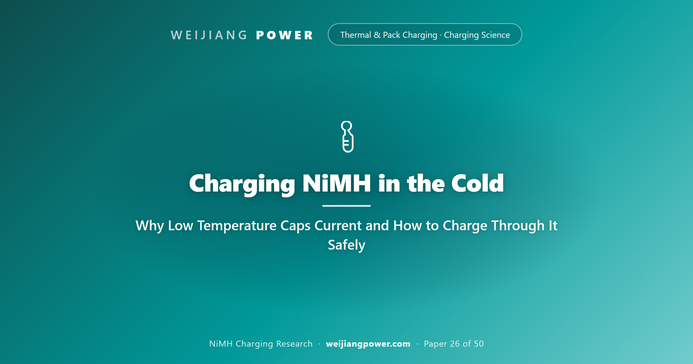 Charging NiMH in the Cold: Why Low Temperature Caps Current and How to Charge Through It Safely